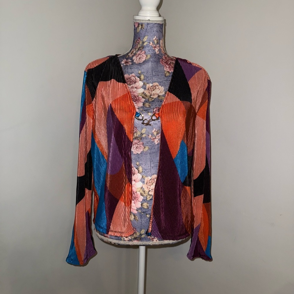 Colorful Geometric Cardigan